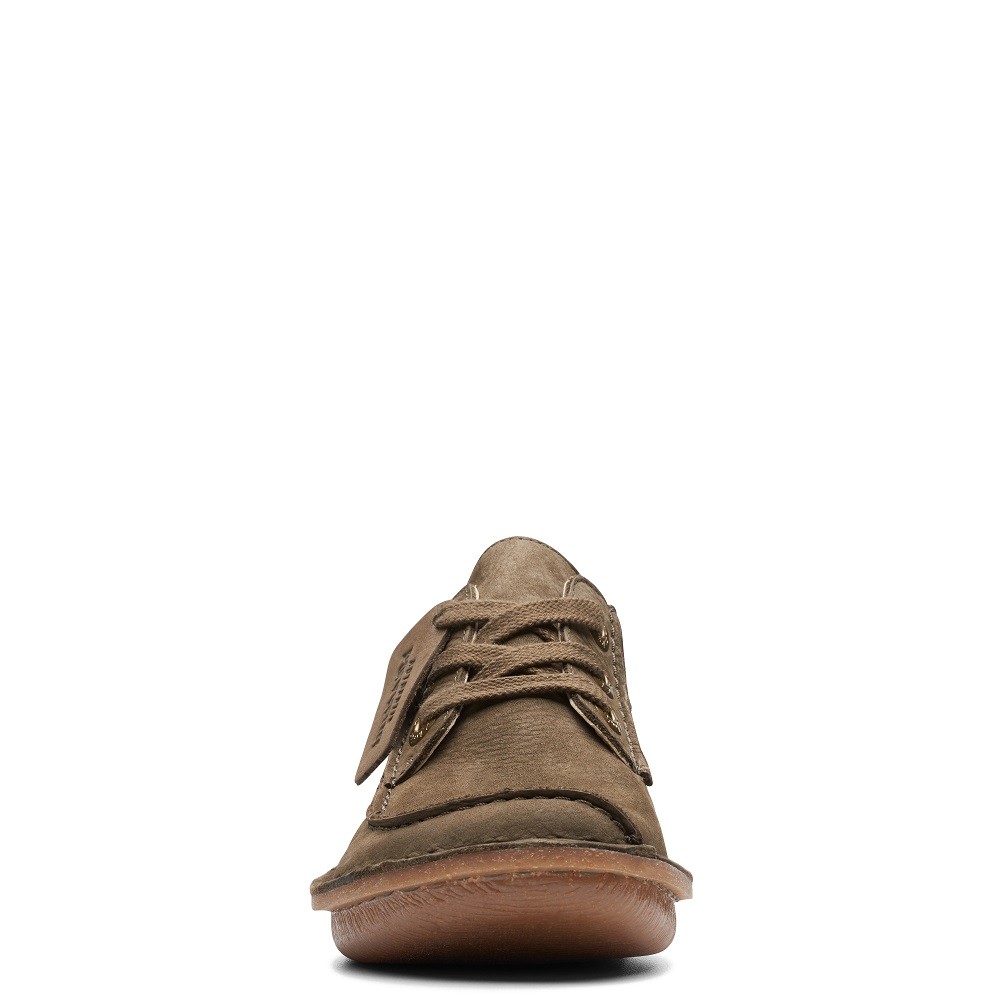 CLARKS</br>Γυναικεία Casual Παπούτσια Χακί Nubuck FUNNY DREAM Clarks CLARKS</br>Γυναικεία Casual Παπούτσια Χακί Nubuck FUNNY DREAM Clarks