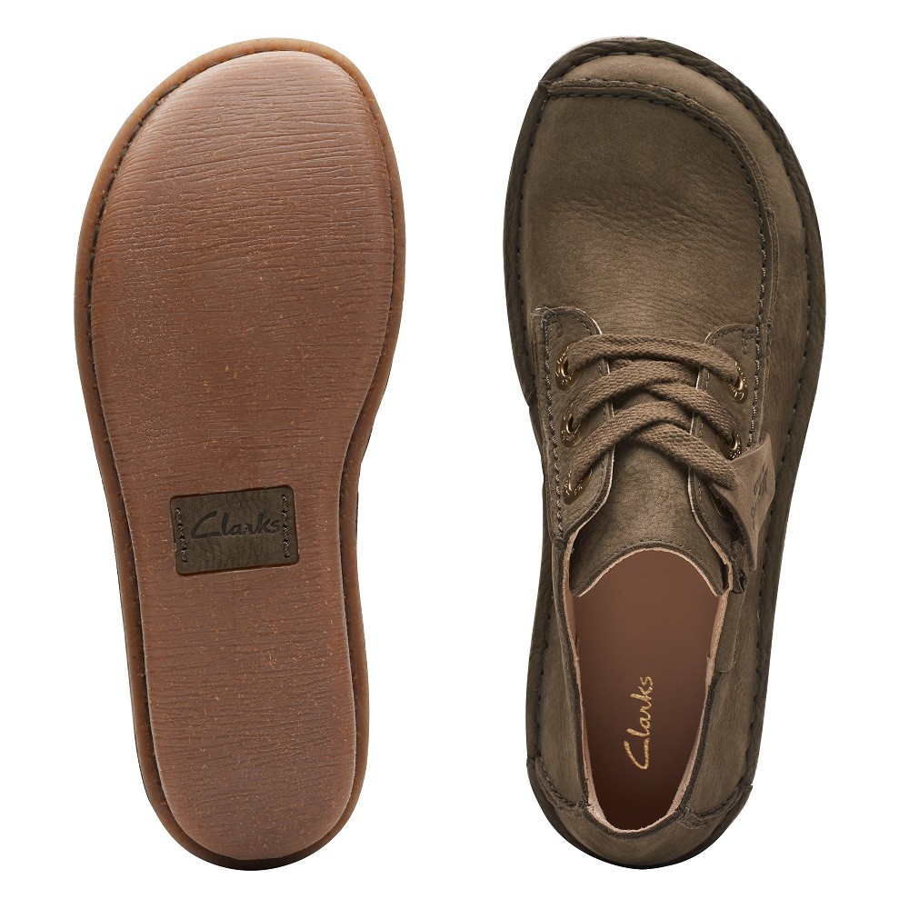 CLARKS</br>Γυναικεία Casual Παπούτσια Χακί Nubuck FUNNY DREAM Clarks CLARKS</br>Γυναικεία Casual Παπούτσια Χακί Nubuck FUNNY DREAM Clarks