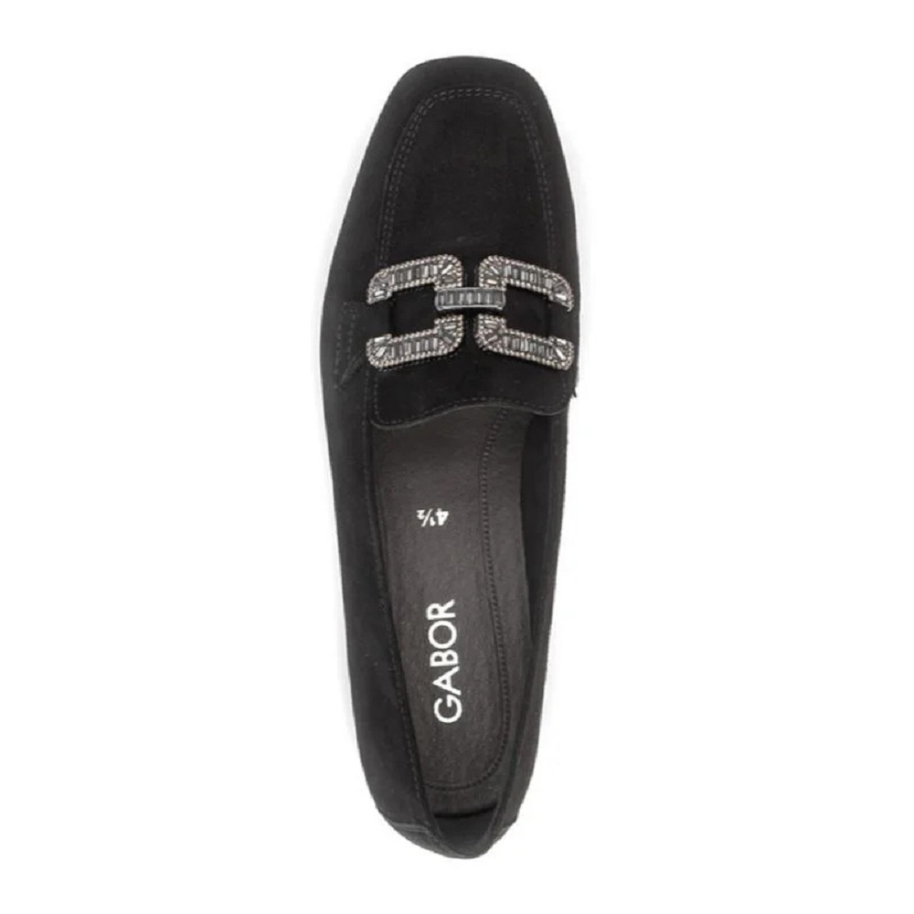 GABOR</br>Gabor 4002.02.001 Γυναικεία Loafers Μαύρο Suede Δέρμα GABOR</br>Gabor 4002.02.001 Γυναικεία Loafers Μαύρο Suede Δέρμα