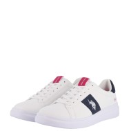 U.S. Polo Assn. GEORGE002B-BWR Ανδρικά Sneakers Λευκό/Μπλε/Κόκκινο