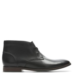 Ανδρικά Μποτάκια Μαύρο Δέρμα GLIDE CHUKKA Clarks