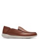 CLARKS</br>Ανδρικά Μοκασίνια/Loafers Ταμπά Δέρμα GORWIN STEP Clarks