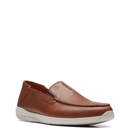 Ανδρικά Μοκασίνια/Loafers Ταμπά Δέρμα GORWIN STEP Clarks