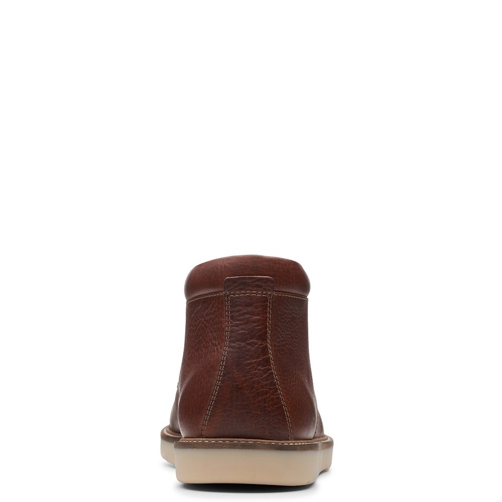 CLARKS</br>Ανδρικά Μποτάκια Ταμπά Δέρμα GRANDIN TOP Clarks