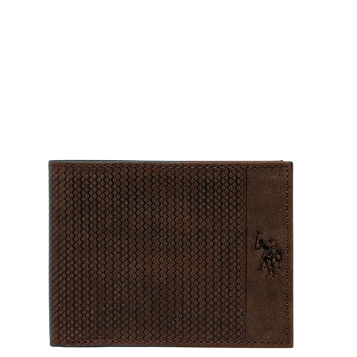 Ανδρικό Πορτοφόλι Καφέ Δέρμα HAMILTON S WEUHT2606MHA-500 U.S. Polo Assn.
