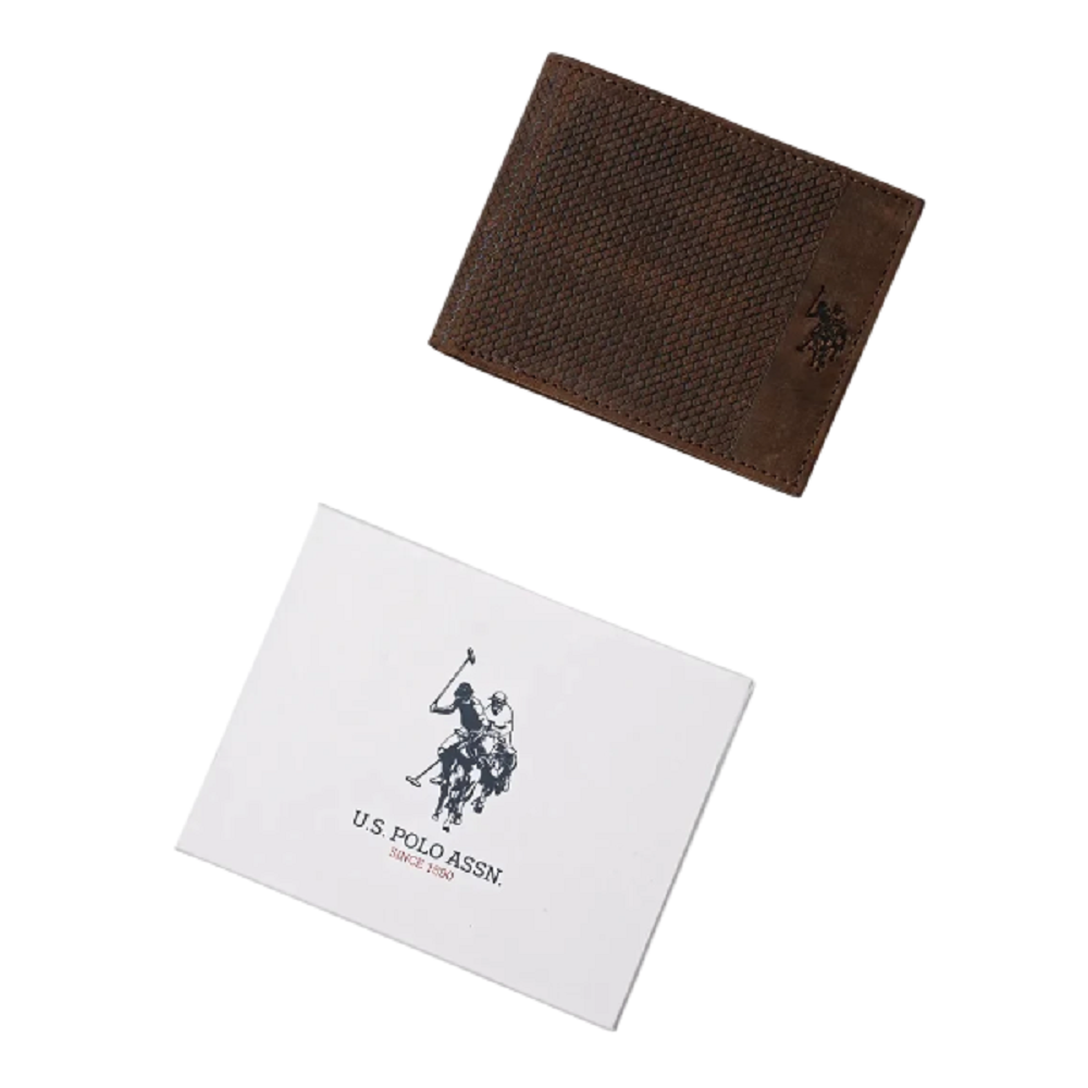 U.S. POLO ASSN.</br>Ανδρικό Πορτοφόλι Καφέ Δέρμα HAMILTON S WEUHT2606MHA-500 U.S. Polo Assn.