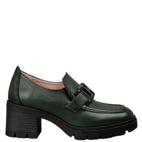 Γυναικεία Μοκασίνια Πράσινο Δέρμα HI243604 Hispanitas