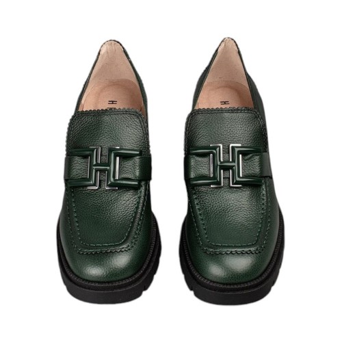 Γυναικεία Μοκασίνια Πράσινο Δέρμα HI243604 Hispanitas