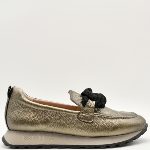 Γυναικεία Μοκασίνια Μπρονζέ Δέρμα HI243704 Hispanitas