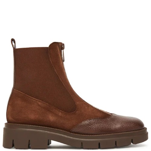 Hispanitas HI254302 Γυναικεία Μποτάκια Καφέ Δέρμα