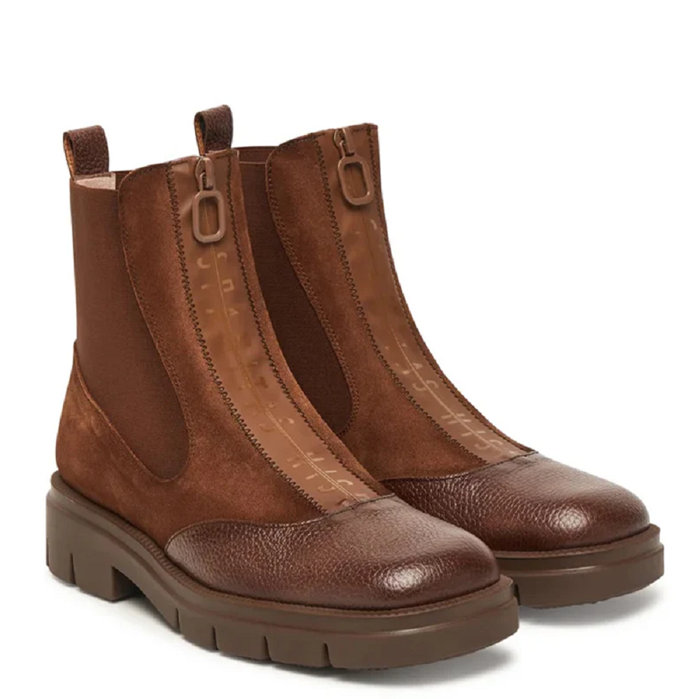 HISPANITAS</br>Hispanitas HI254302 Γυναικεία Μποτάκια Καφέ Δέρμα