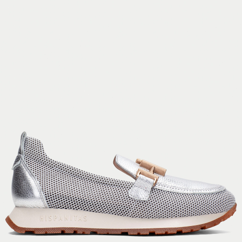 Hispanitas HV253919 Γυναικεία Μοκασίνια Ασημί/Λευκό