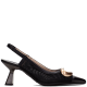 HISPANITAS</br>Γυναικείες Γόβες Slingback Μαύρο Δέρμα HV253957 Hispanitas HISPANITAS</br>Γυναικείες Γόβες Slingback Μαύρο Δέρμα HV253957 Hispanitas