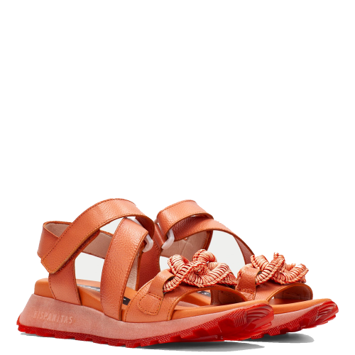 Hispanitas HV253964 Γυναικεία Σανδάλια Κοραλί Δέρμα