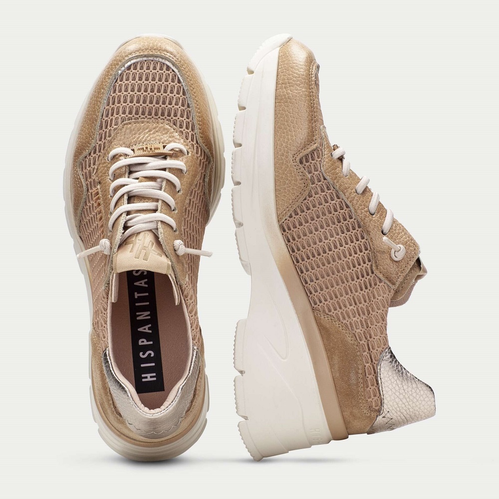 HISPANITAS</br>Hispanitas HV264712 Γυναικεία Sneakers Μπεζ Δέρμα HISPANITAS</br>Hispanitas HV264712 Γυναικεία Sneakers Μπεζ Δέρμα