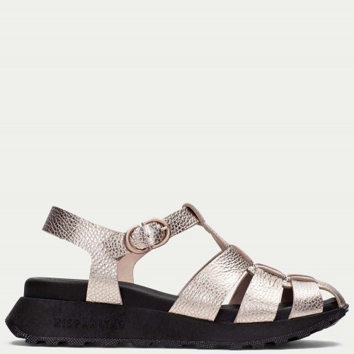 Hispanitas HV264848 Γυναικεία Σανδάλια Χρυσό Δέρμα