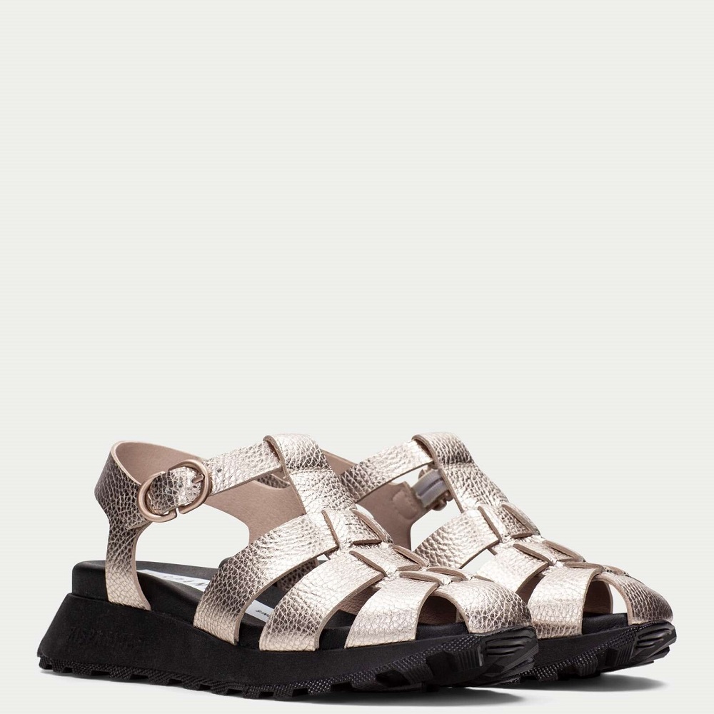 HISPANITAS</br>Hispanitas HV264848 Γυναικεία Σανδάλια Χρυσό Δέρμα