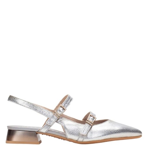 Γυναικεία Slingback Ασημί Δέρμα HV253922 Hispanitas Γυναικεία Slingback Ασημί Δέρμα HV253922 Hispanitas