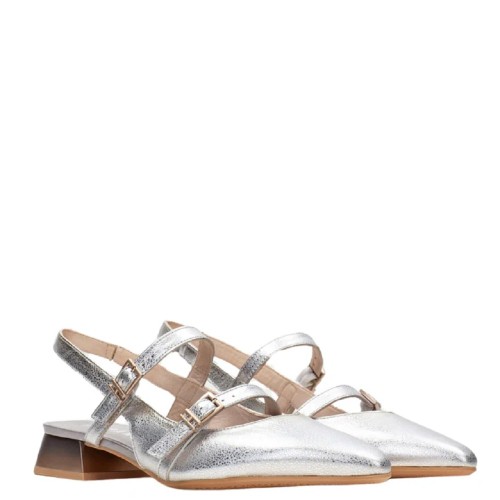 Γυναικεία Slingback Ασημί Δέρμα HV253922 Hispanitas Γυναικεία Slingback Ασημί Δέρμα HV253922 Hispanitas