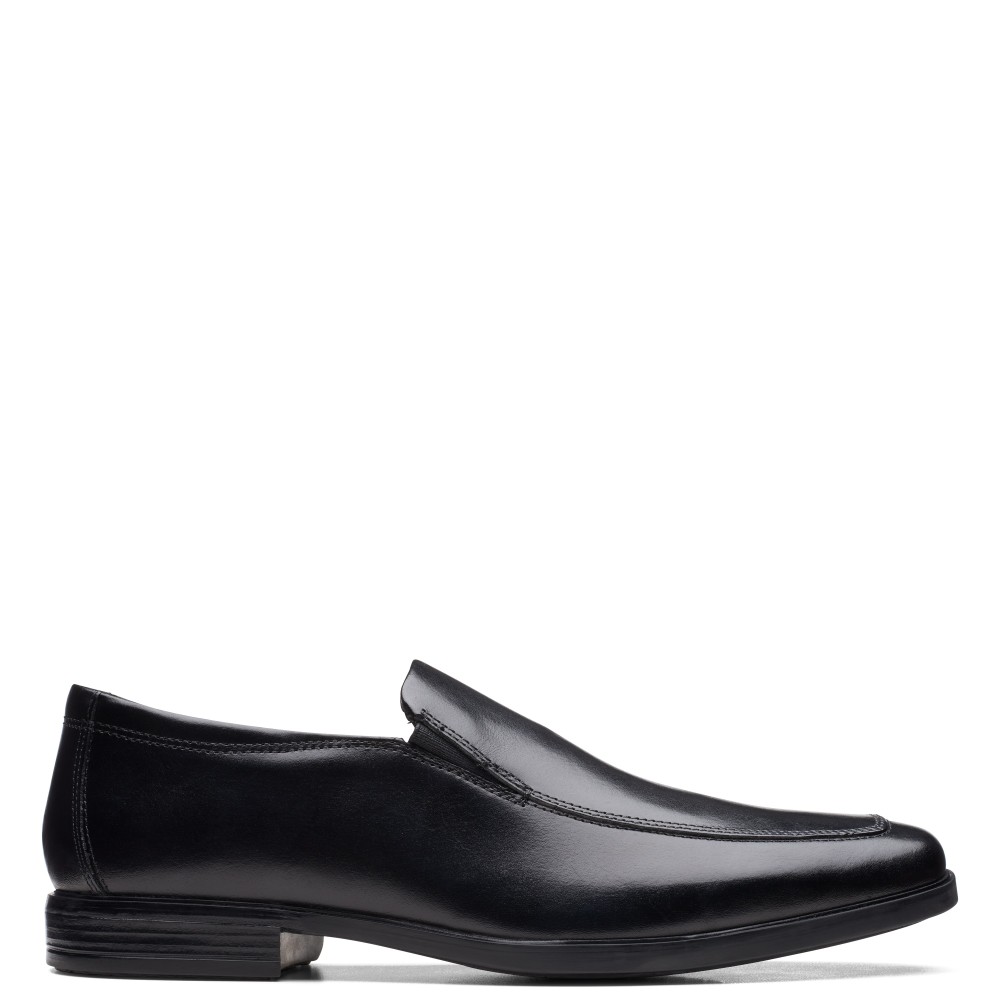 CLARKS</br>Ανδρικά Μοκασίνια Μαύρο Δέρμα HOWARD EDGE Clarks CLARKS</br>Ανδρικά Μοκασίνια Μαύρο Δέρμα HOWARD EDGE Clarks