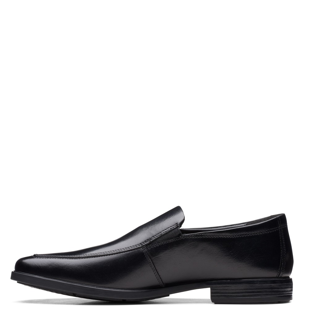 CLARKS</br>Ανδρικά Μοκασίνια Μαύρο Δέρμα HOWARD EDGE Clarks CLARKS</br>Ανδρικά Μοκασίνια Μαύρο Δέρμα HOWARD EDGE Clarks