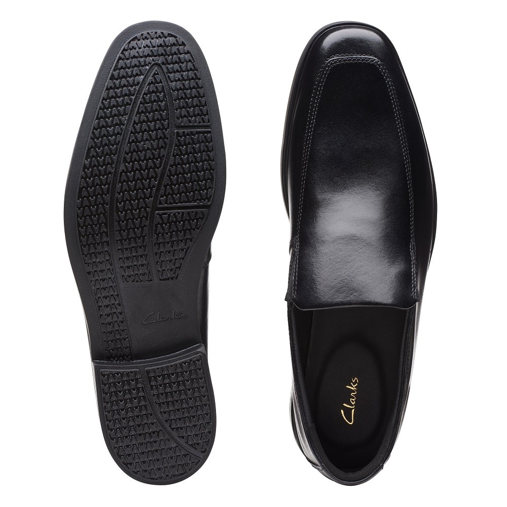 CLARKS</br>Ανδρικά Μοκασίνια Μαύρο Δέρμα HOWARD EDGE Clarks CLARKS</br>Ανδρικά Μοκασίνια Μαύρο Δέρμα HOWARD EDGE Clarks