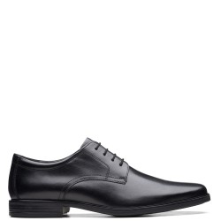 Ανδρικά Δετά Παπούτσια Μαύρο Δέρμα HOWARD WALK Clarks