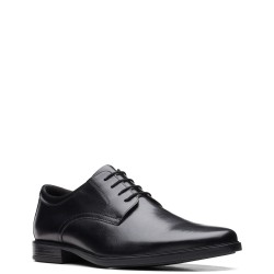 Ανδρικά Δετά Παπούτσια Μαύρο Δέρμα HOWARD WALK Clarks