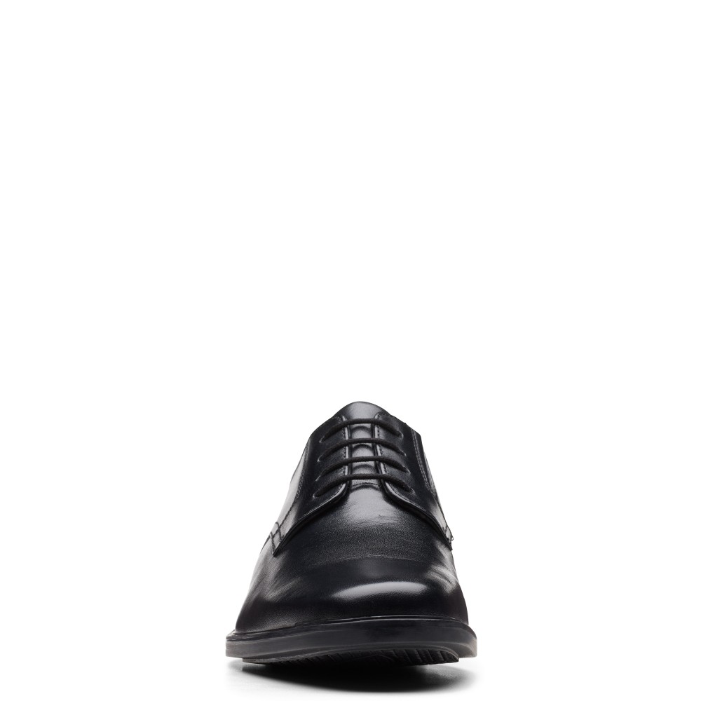 CLARKS</br>Ανδρικά Δετά Παπούτσια Μαύρο Δέρμα HOWARD WALK Clarks CLARKS</br>Ανδρικά Δετά Παπούτσια Μαύρο Δέρμα HOWARD WALK Clarks