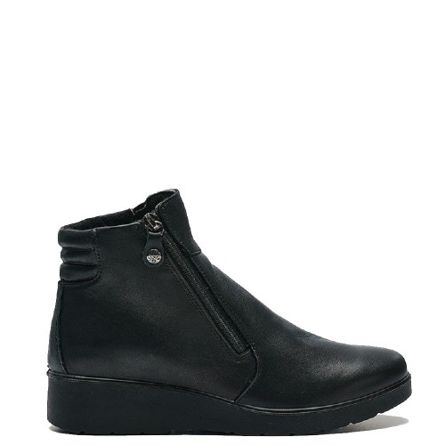 Γυναικεία Μποτάκια Μαύρο Δέρμα 455570 Imac Γυναικεία Μποτάκια Μαύρο Δέρμα 455570 Imac