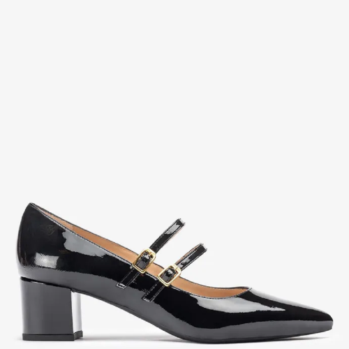 Γυναικεία Mary Jane Μαύρο Λουστρίνι JOSIAN Unisa