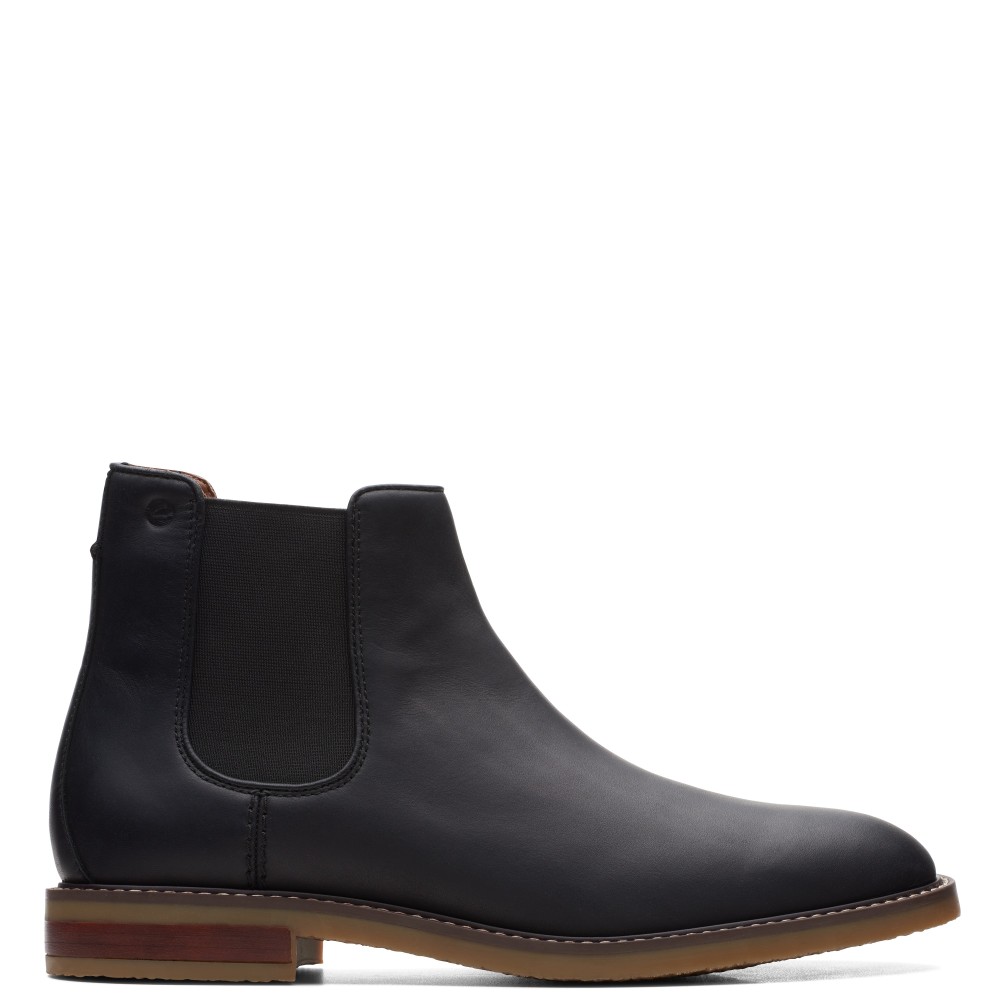CLARKS</br>Ανδρικά Μποτάκια Μαύρο Δέρμα JAXEN CHELSEA Clarks CLARKS</br>Ανδρικά Μποτάκια Μαύρο Δέρμα JAXEN CHELSEA Clarks