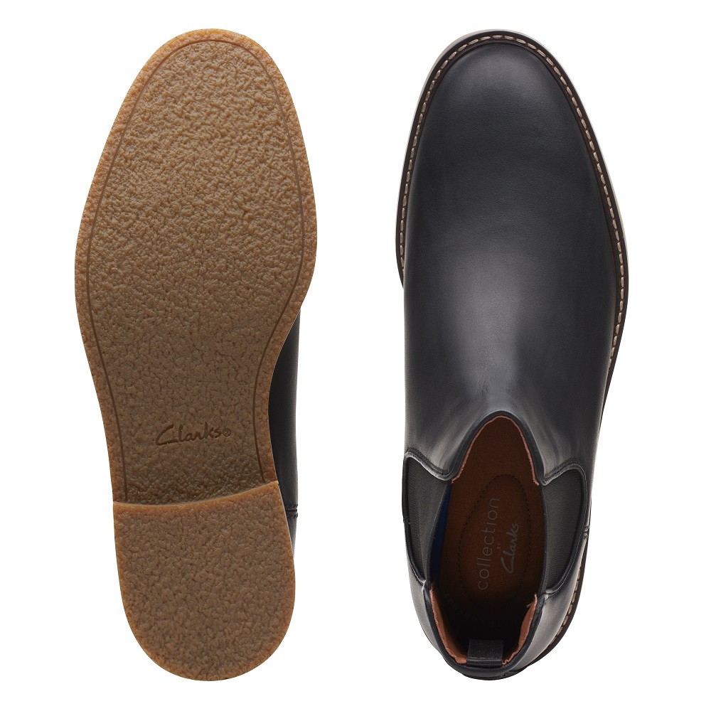 CLARKS</br>Ανδρικά Μποτάκια Μαύρο Δέρμα JAXEN CHELSEA Clarks CLARKS</br>Ανδρικά Μποτάκια Μαύρο Δέρμα JAXEN CHELSEA Clarks