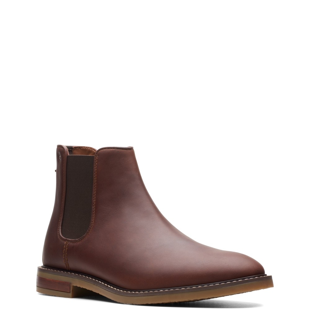 CLARKS</br>Ανδρικά Μποτάκια Ταμπά Δέρμα JAXEN CHELSEA Clarks CLARKS</br>Ανδρικά Μποτάκια Ταμπά Δέρμα JAXEN CHELSEA Clarks