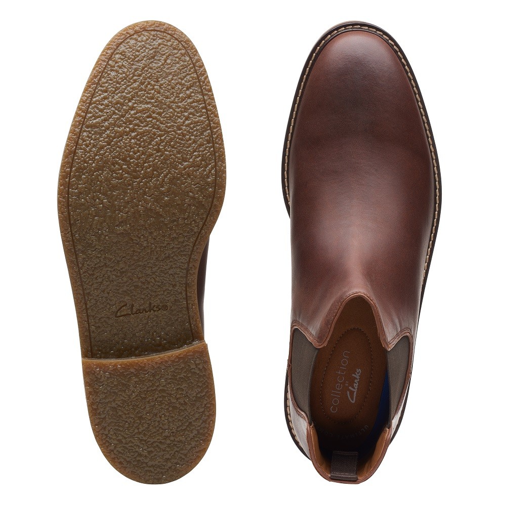 CLARKS</br>Ανδρικά Μποτάκια Ταμπά Δέρμα JAXEN CHELSEA Clarks CLARKS</br>Ανδρικά Μποτάκια Ταμπά Δέρμα JAXEN CHELSEA Clarks