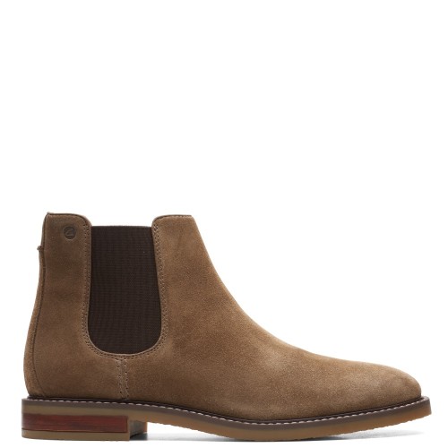 Clarks JAXEN CHELSEA Ανδρικά Μποτάκια Μπεζ Chelsea Suede 