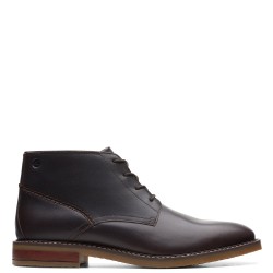 Ανδρικά Μποτάκια Καφέ Δέρμα JAXEN MID Clarks