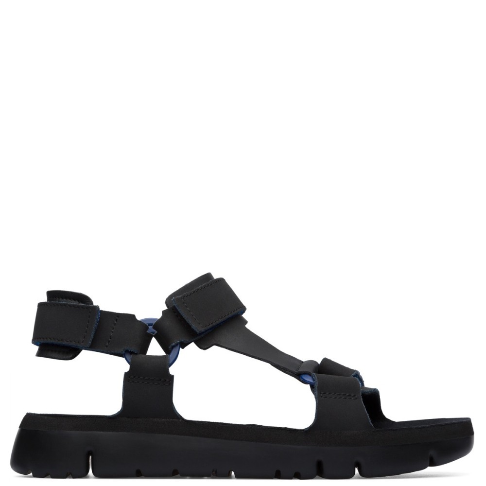 CAMPER</br>Ανδρικά Πέδιλα Μαύρο Δέρμα ORUGA SANDAL K100416-005 Camper