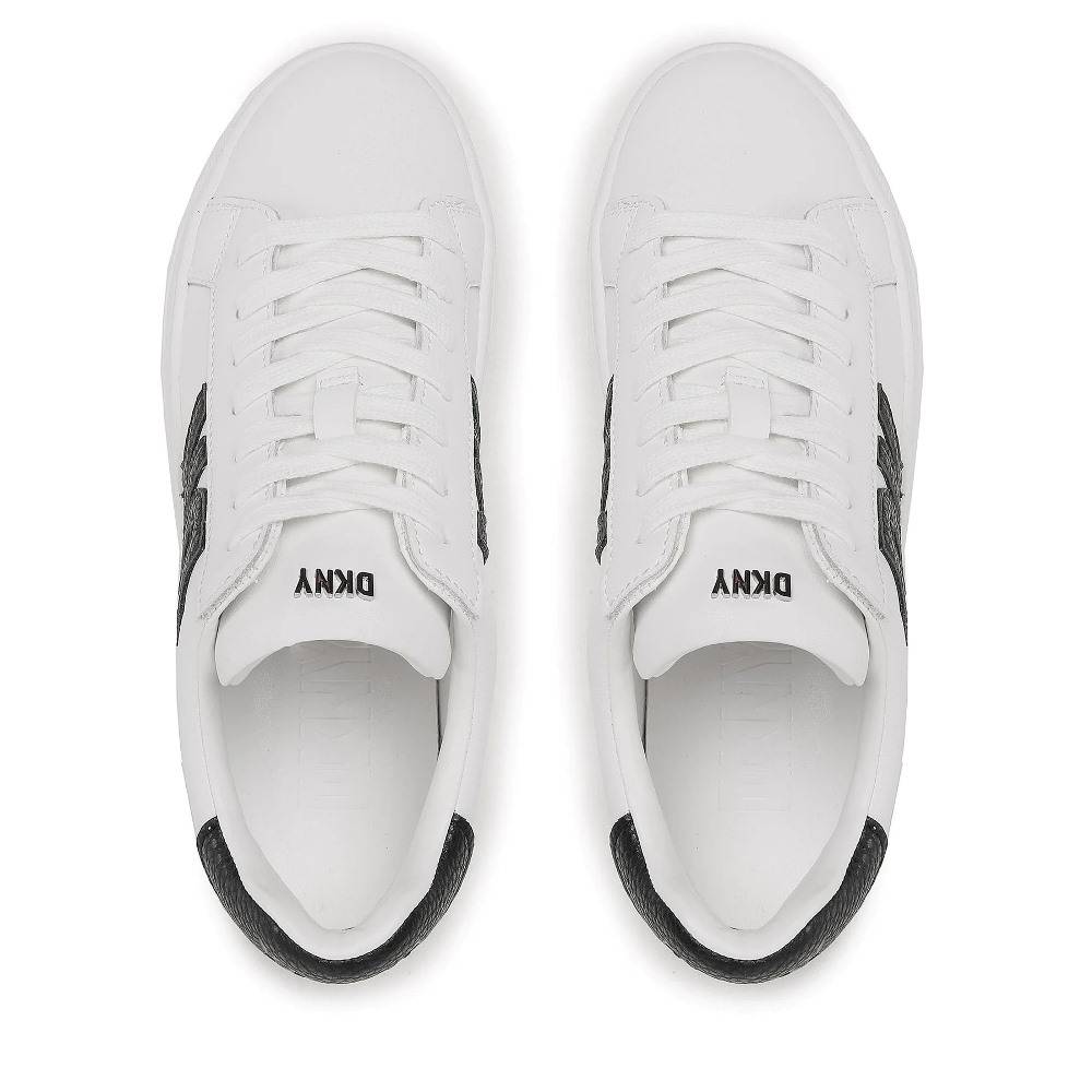 DKNY</br>DKNY ABENI K1300916-QZC Γυναικεία Sneakers Λευκό/Μαύρο Δέρμα DKNY</br>DKNY ABENI K1300916-QZC Γυναικεία Sneakers Λευκό/Μαύρο Δέρμα