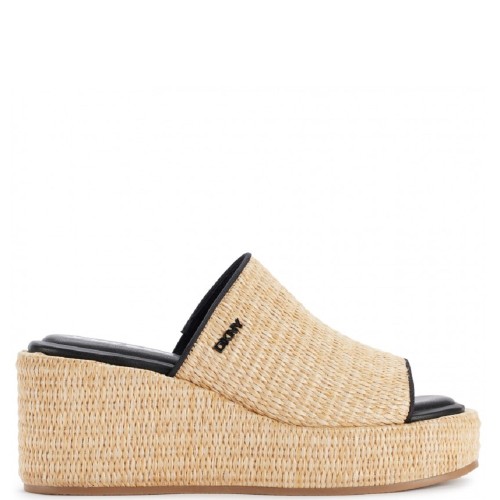DKNY CONARD K1517736-NAX Γυναικείες Πλατφόρμες Μπεζ/Μαύρο