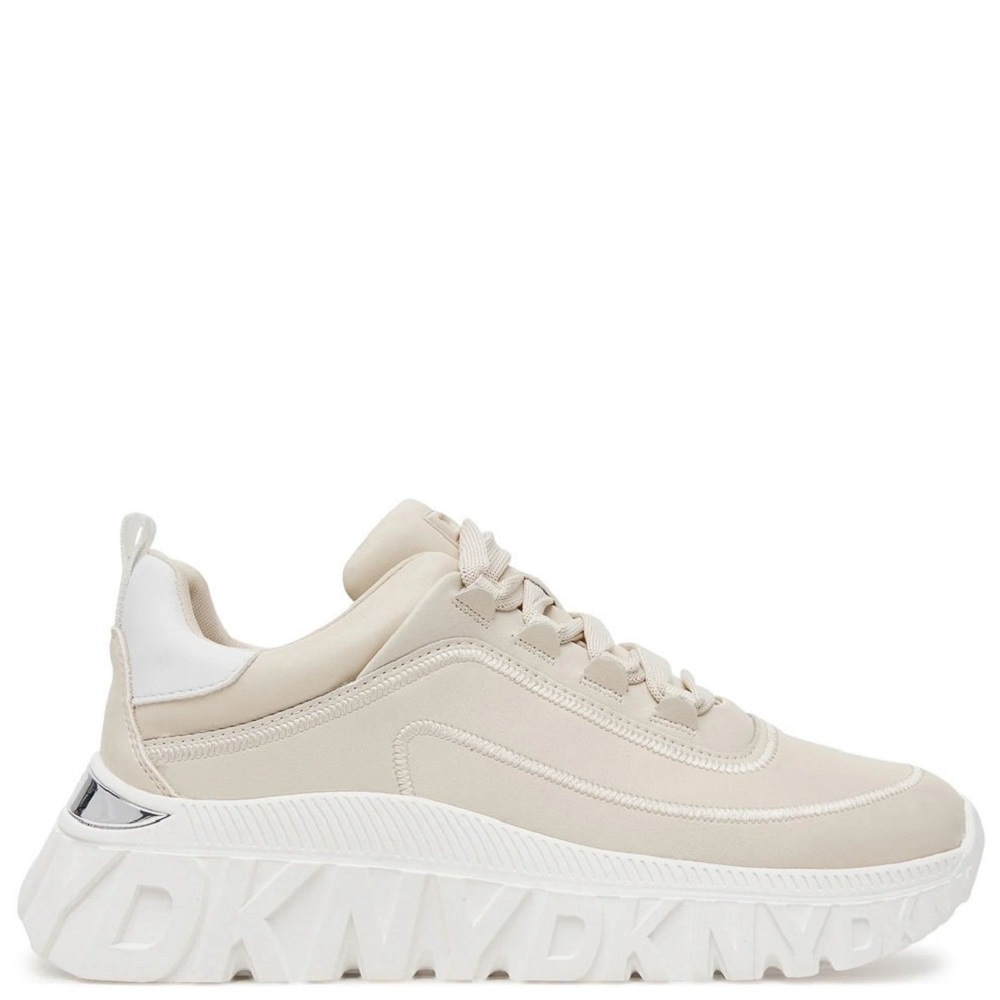 DKNY</br>DKNY LACOMBE K1522639-BNE Γυναικεία Lace Up Sneakers Εκρού Δέρμα