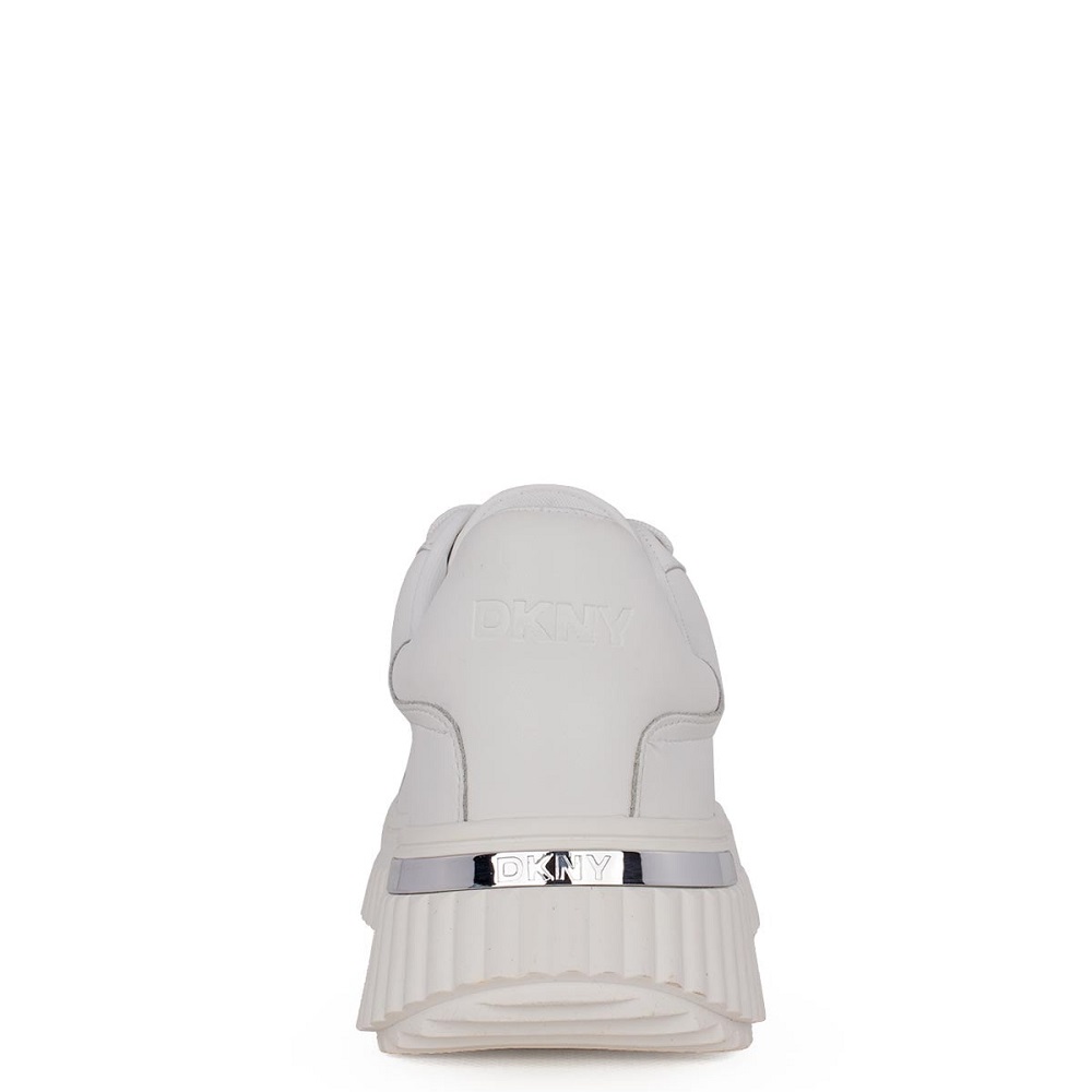DKNY</br>DKNY LOBECO K1530142-WHT Γυναικεία Lace Up Platform Sneakers Λευκό Δέρμα