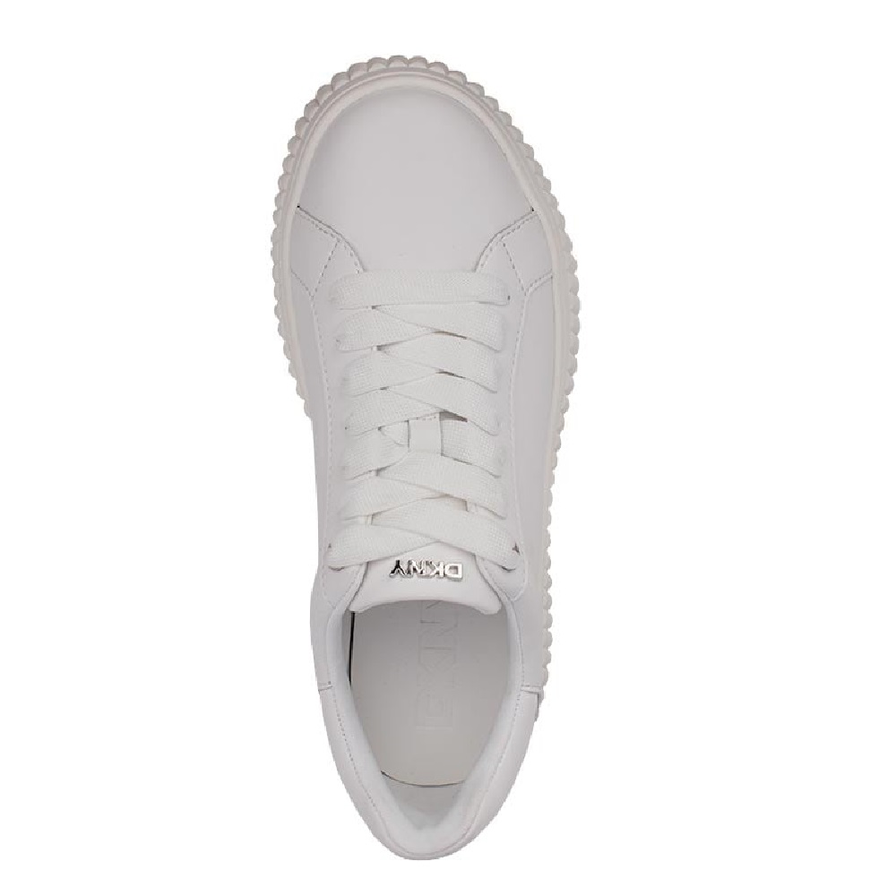 DKNY</br>DKNY LOBECO K1530142-WHT Γυναικεία Lace Up Platform Sneakers Λευκό Δέρμα
