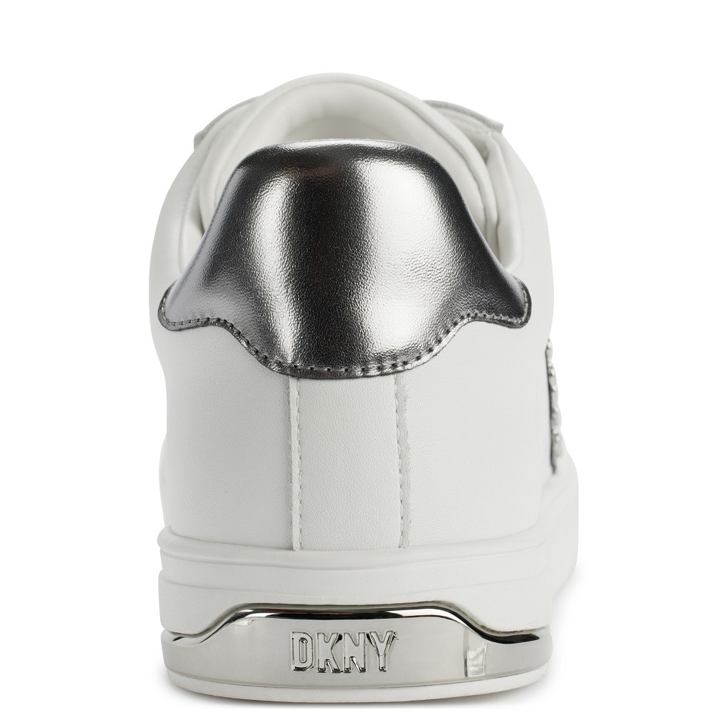 DKNY</br>Γυναικεία Sneakers Λευκό/Ασημί Δέρμα ABENI K1552711-4WN DKNY DKNY</br>Γυναικεία Sneakers Λευκό/Ασημί Δέρμα ABENI K1552711-4WN DKNY