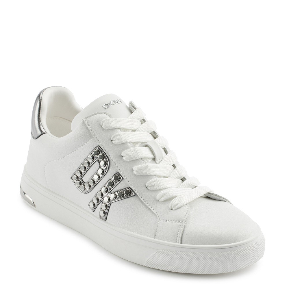 DKNY</br>Γυναικεία Sneakers Λευκό/Ασημί Δέρμα ABENI K1552711-4WN DKNY DKNY</br>Γυναικεία Sneakers Λευκό/Ασημί Δέρμα ABENI K1552711-4WN DKNY