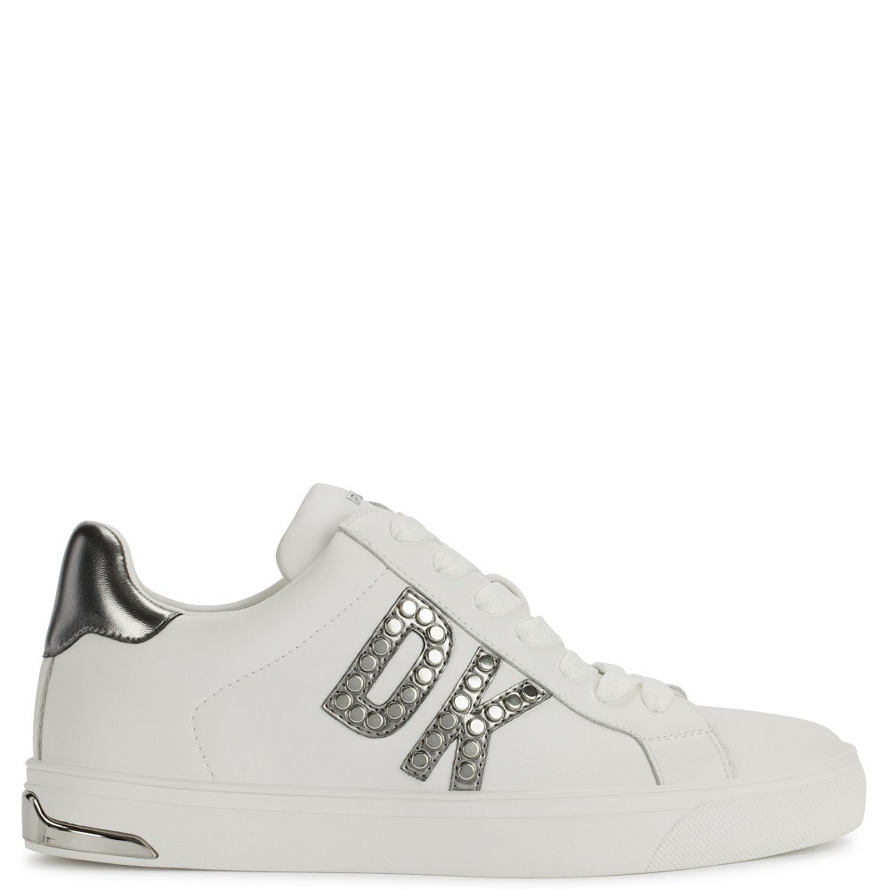 DKNY</br>Γυναικεία Sneakers Λευκό/Ασημί Δέρμα ABENI K1552711-4WN DKNY DKNY</br>Γυναικεία Sneakers Λευκό/Ασημί Δέρμα ABENI K1552711-4WN DKNY