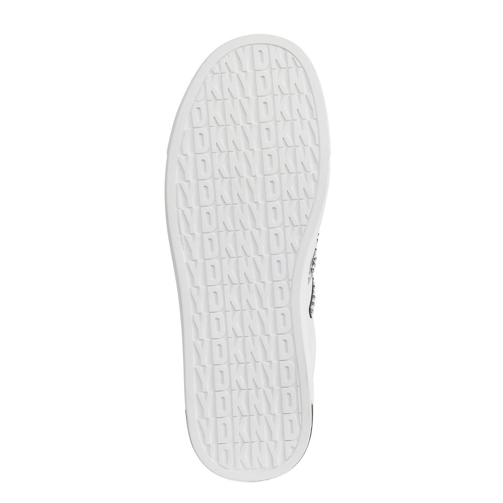 DKNY</br>Γυναικεία Sneakers Λευκό/Ασημί Δέρμα ABENI K1552711-4WN DKNY DKNY</br>Γυναικεία Sneakers Λευκό/Ασημί Δέρμα ABENI K1552711-4WN DKNY