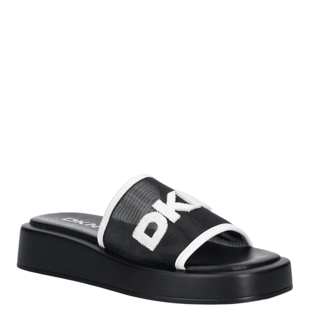 DKNY</br>DKNY ORION LOGO MESH K1643577-005 Γυναικεία Platforms Mules Μαύρο/Λευκό