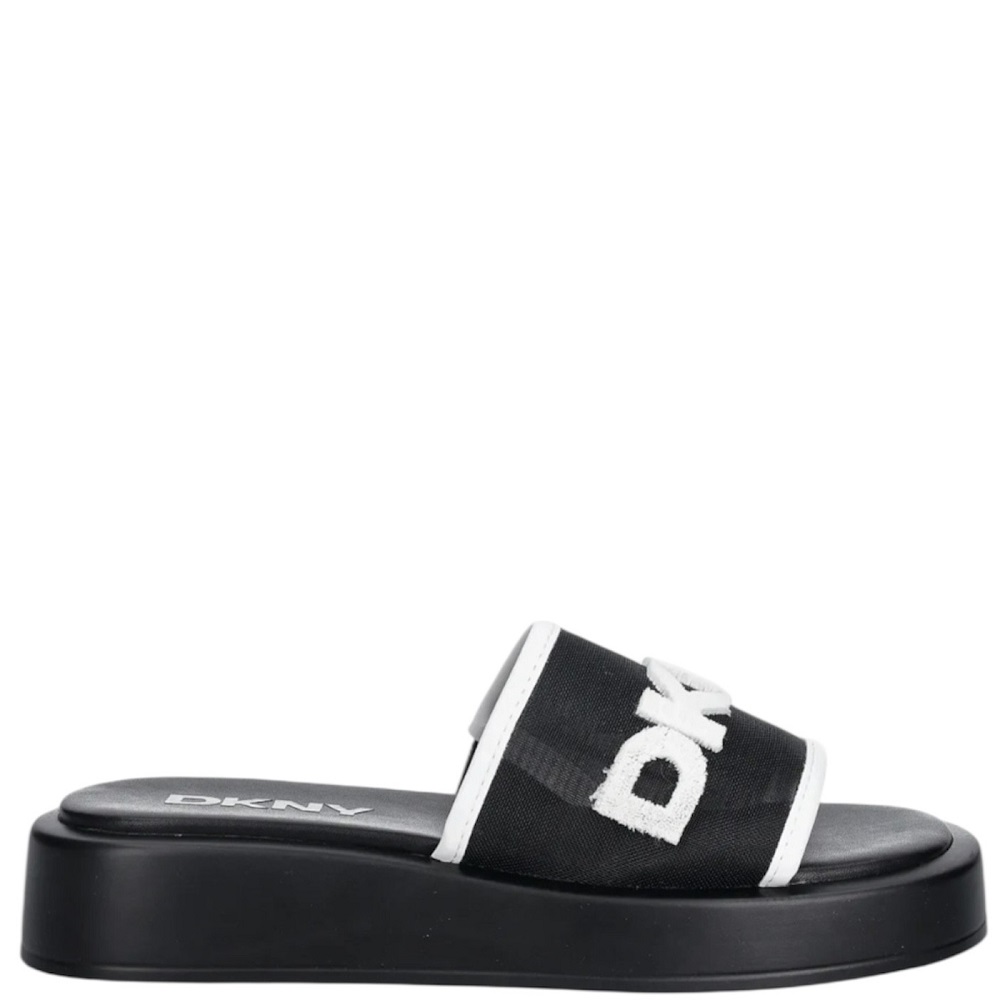 DKNY</br>DKNY ORION LOGO MESH K1643577-005 Γυναικεία Platforms Mules Μαύρο/Λευκό