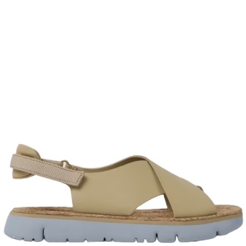 Camper K200157-048 ORUGA SANDAL Γυναικεία Πέδιλα Μπεζ Δέρμα